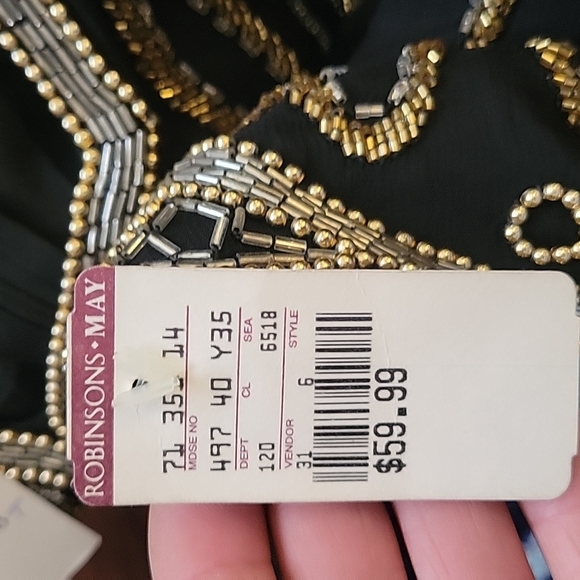 NWT Vintage Laurence Kazar Beaded Top Sz M - Picture 6 of 6